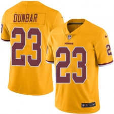 Men's Nike Washington Redskins #23 Quinton Dunbar Limited Gold Rush Vapor Untouchable NFL Jersey