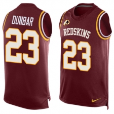 Men's Nike Washington Redskins #23 Quinton Dunbar Limited Red Player Name & Number Tank Top NFL Jersey