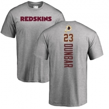 NFL Nike Washington Redskins #23 Quinton Dunbar Ash Backer T-Shirt
