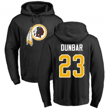 NFL Nike Washington Redskins #23 Quinton Dunbar Black Name & Number Logo Pullover Hoodie