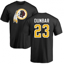 NFL Nike Washington Redskins #23 Quinton Dunbar Black Name & Number Logo T-Shirt