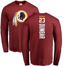 NFL Nike Washington Redskins #23 Quinton Dunbar Maroon Backer Long Sleeve T-Shirt