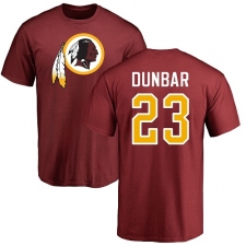 NFL Nike Washington Redskins #23 Quinton Dunbar Maroon Name & Number Logo T-Shirt