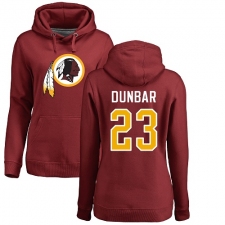 NFL Women's Nike Washington Redskins #23 Quinton Dunbar Maroon Name & Number Logo Pullover Hoodie