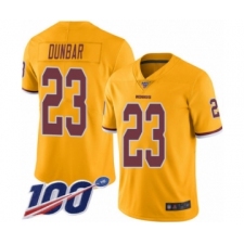 Youth Washington Redskins #23 Quinton DuBasketballr Limited Gold Rush Vapor Untouchable 100th Season Football Jersey