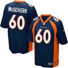 Men's Nike Denver Broncos #60 Connor McGovern Game Navy Blue Alternate NFL Jersey