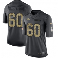 Men's Nike Denver Broncos #60 Connor McGovern Limited Black 2016 Salute to Service NFL Jersey