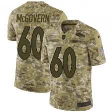 Men's Nike Denver Broncos #60 Connor McGovern Limited Camo 2018 Salute to Service NFL Jersey