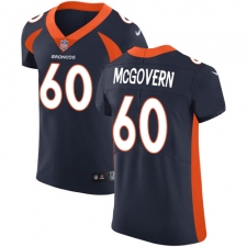 Men's Nike Denver Broncos #60 Connor McGovern Navy Blue Alternate Vapor Untouchable Elite Player NFL Jersey