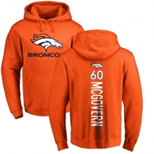 NFL Nike Denver Broncos #60 Connor McGovern Orange Backer Pullover Hoodie