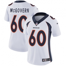 Women's Nike Denver Broncos #60 Connor McGovern White Vapor Untouchable Limited Player NFL Jersey
