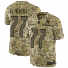 Men's Nike Tampa Bay Buccaneers #77 Caleb Benenoch Limited Camo 2018 Salute to Service NFL Jersey