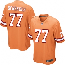 Men's Nike Tampa Bay Buccaneers #77 Caleb Benenoch Limited Orange Glaze Alternate NFL Jersey