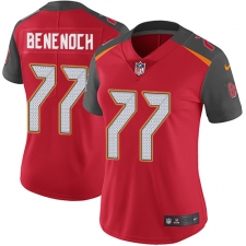 Women Nike Tampa Bay Buccaneers #77 Caleb Benenoch Red Team Color Vapor Untouchable Limited Player NFL Jersey