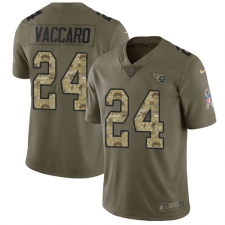 Men Nike Tennessee Titans #24 Kenny Vaccaro Limited Olive Camo 2017 Salute to Service NFL Jersey