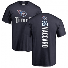 NFL Nike Tennessee Titans #24 Kenny Vaccaro Navy Blue Backer T-Shirt
