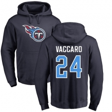 NFL Nike Tennessee Titans #24 Kenny Vaccaro Navy Blue Name & Number Logo Pullover Hoodie