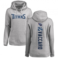 NFL Women's Nike Tennessee Titans #24 Kenny Vaccaro Ash Backer Pullover Hoodie