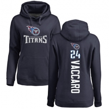 NFL Women's Nike Tennessee Titans #24 Kenny Vaccaro Navy Blue Backer Pullover Hoodie