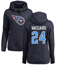 NFL Women's Nike Tennessee Titans #24 Kenny Vaccaro Navy Blue Name & Number Logo Pullover Hoodie