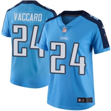 Women Nike Tennessee Titans #24 Kenny Vaccaro Limited Light Blue Rush Vapor Untouchable NFL Jersey