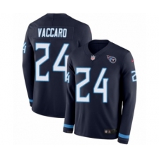 Youth Nike Tennessee Titans #24 Kenny Vaccaro Limited Navy Blue Therma Long Sleeve NFL Jersey