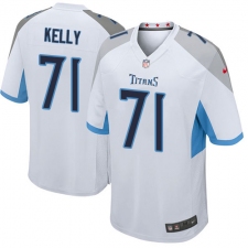 Men Nike Tennessee Titans #71 Dennis Kelly Game White NFL Jersey