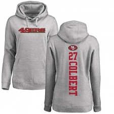 NFL Women's Nike San Francisco 49ers #27 Adrian Colbert Ash Backer Pullover Hoodie