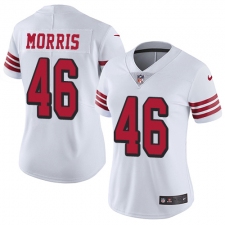 Women Nike San Francisco 49ers #46 Alfred Morris Limited White Rush Vapor Untouchable NFL Jersey