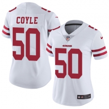Women Nike San Francisco 49ers #50 Brock Coyle White Vapor Untouchable Elite Player NFL Jersey