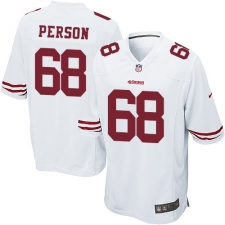 Men's Nike San Francisco 49ers #68 Mike Person Game White NFL Jersey