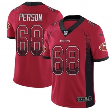 Men's Nike San Francisco 49ers #68 Mike Person Limited Red Rush Drift Fashion NFL Jersey
