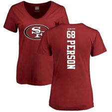 NFL Women's Nike San Francisco 49ers #68 Mike Person Red Backer T-Shirt