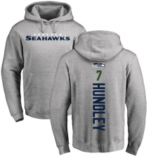 NFL Nike Seattle Seahawks #7 Brett Hundley Ash Backer Pullover Hoodie