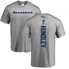 NFL Nike Seattle Seahawks #7 Brett Hundley Ash Backer T-Shirt