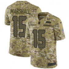 Men's Nike Seattle Seahawks #15 Brandon Marshall Limited Camo 2018 Salute to Service NFL Jersey