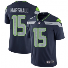 Men's Nike Seattle Seahawks #15 Brandon Marshall Navy Blue Team Color Vapor Untouchable Limited Player NFL Jersey