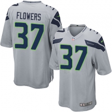 Men's Nike Seattle Seahawks #37 Tre Flowers Game Grey Alternate NFL Jersey