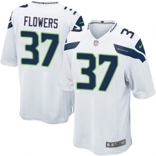 Men's Nike Seattle Seahawks #37 Tre Flowers Game White NFL Jersey