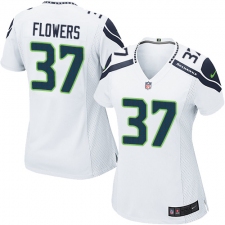 Women Nike Seattle Seahawks #37 Tre Flowers Game White NFL Jersey