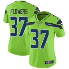 Women Nike Seattle Seahawks #37 Tre Flowers Limited Green Rush Vapor Untouchable NFL Jersey
