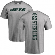 NFL Nike New York Jets #85 Neal Sterling Ash Backer T-Shirt