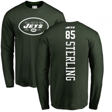 NFL Nike New York Jets #85 Neal Sterling Green Backer Long Sleeve T-Shirt