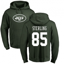 NFL Nike New York Jets #85 Neal Sterling Green Name & Number Logo Pullover Hoodie