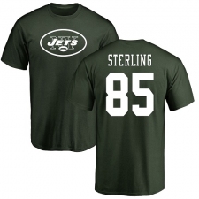 NFL Nike New York Jets #85 Neal Sterling Green Name & Number Logo T-Shirt