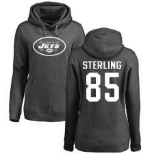 NFL Women's Nike New York Jets #85 Neal Sterling Ash One Color Pullover Hoodie