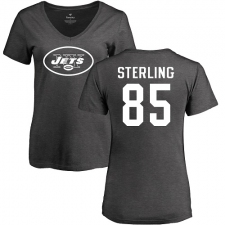 NFL Women's Nike New York Jets #85 Neal Sterling Ash One Color T-Shirt