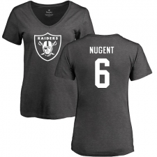 NFL Women's Nike Oakland Raiders #6 Mike Nugent Ash One Color T-Shirt