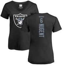 NFL Women's Nike Oakland Raiders #6 Mike Nugent Black Backer T-Shirt