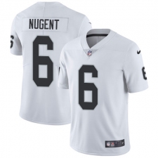 Youth Nike Oakland Raiders #6 Mike Nugent White Vapor Untouchable Elite Player NFL Jersey